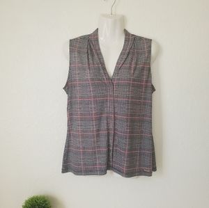 Calvin Klein Plaid Sleeveless Top